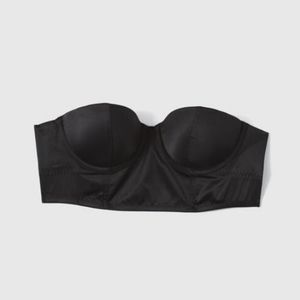 NWT Strapless black bra